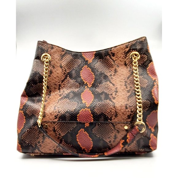 Pre-owned Inc Red Snake Skin Trippii Chain Tote $99.50 - Picture 3 of 4